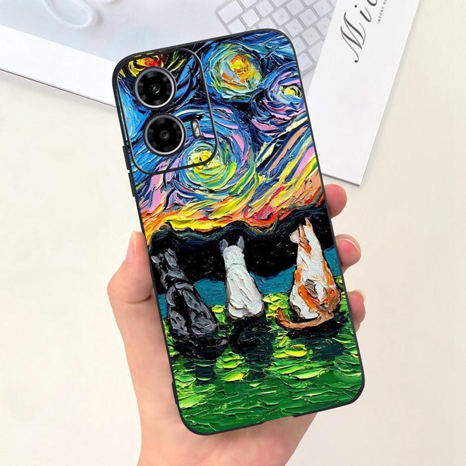 2024 New Fashion Case For Motorola Moto G24 G34 Black Silicon Soft Protective Back Cover For Moto G24 G34 4G 5G Phone Cases