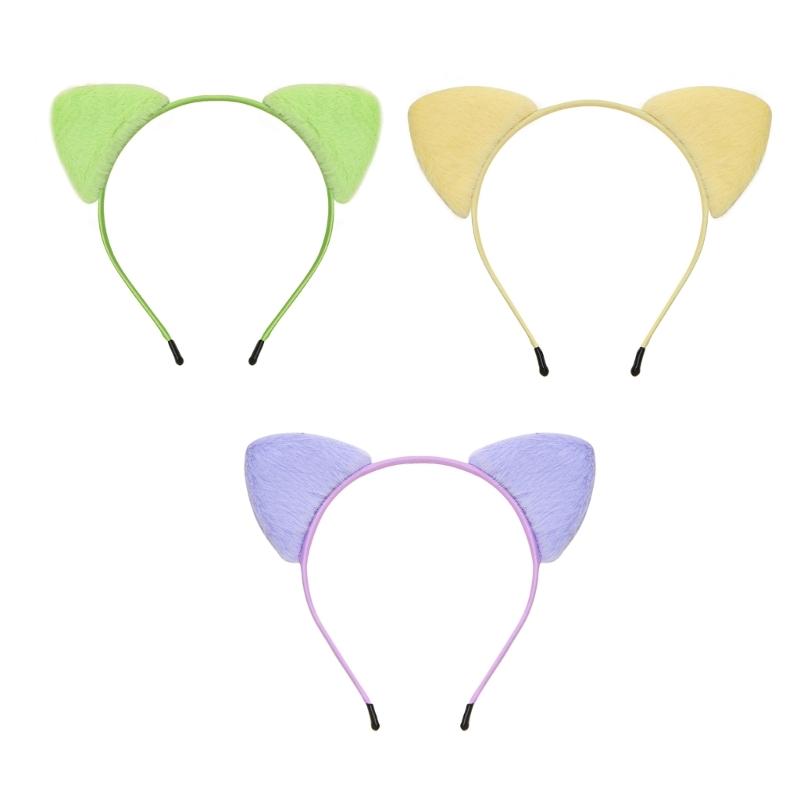 3 Piece Adjustable Plush Cloth Animal Ears Hairband Gentle Baby Toddler Headbands Headwear For Daily Use Daily Play