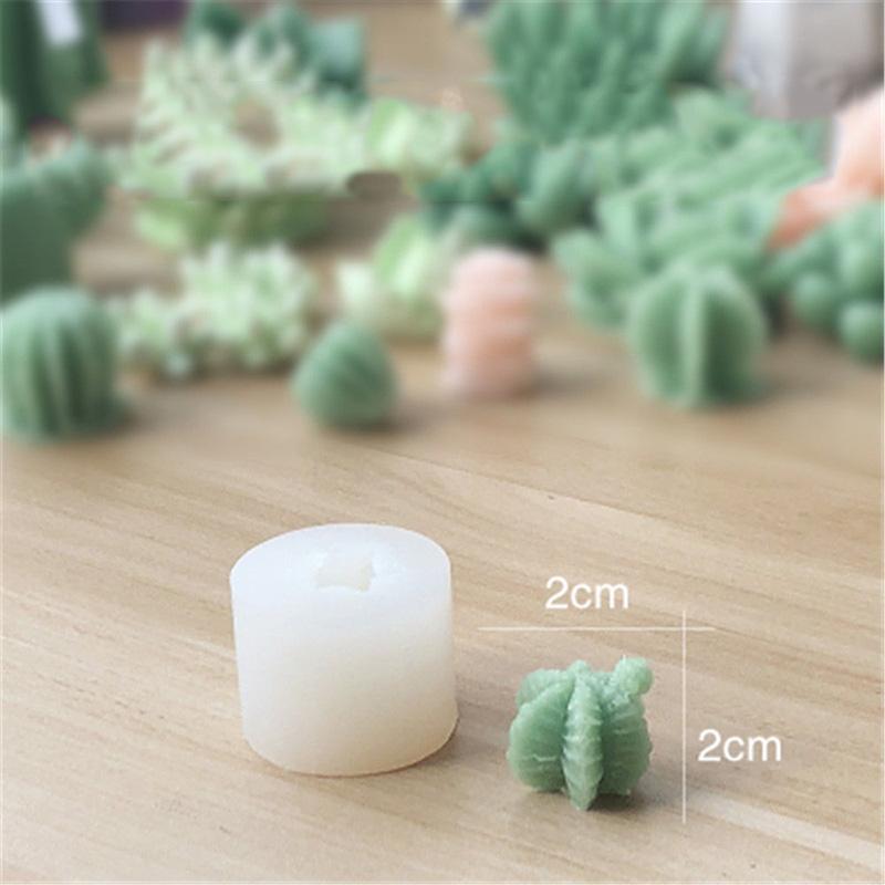 3D Cactus Succulents Silicone Mold For Jelly Chocolate Ice Making Cake Baking Gypsum Wax Concrete Candle DIY Resin Art Mould