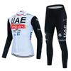 Mens Cycling Jersey Set Long Sleeve Breathable Quick Dry Bike Outfit Road Apparel