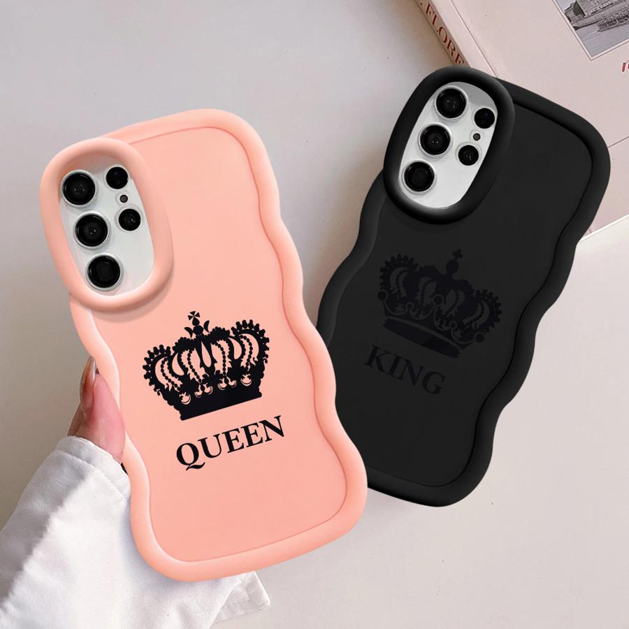 Case for Samsung Galaxy S24 A26 S22 Ultra S21 S25 S23 Plus S20 FE A25 Soft Phone Cover A35 A34 A36 A54 A55 A24 Crown Queen King