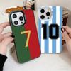 FootBall Number 7 10 19 Shockproof Phone Case for iPhone 17 Air 16 16E 15 Pro Max 14 Plus 13 Mini 12 Back Cover Anti Fall Fundas
