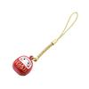 Daruma Strap Bell Daruma Netsuke Keychain Red Auspicious Charm Set of 10 [Barzaz]