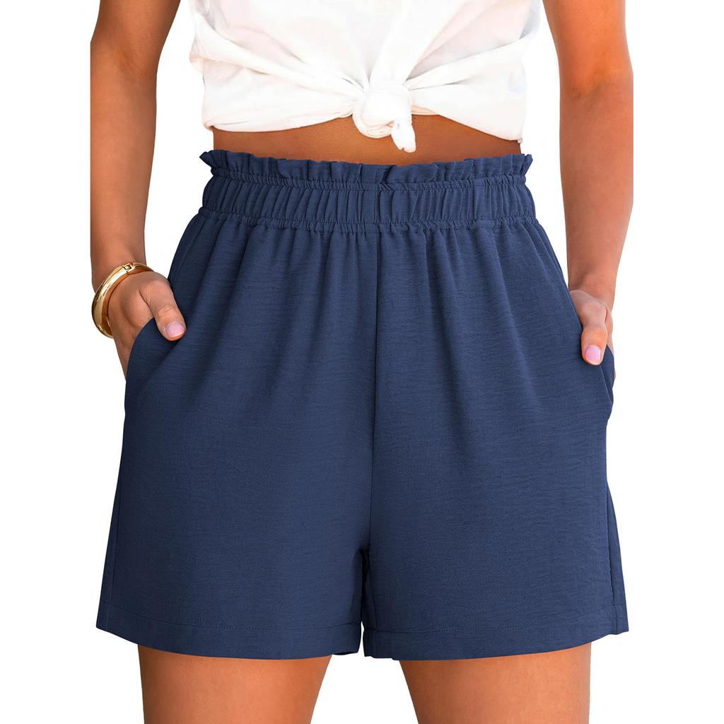 Summer Shorts For Women Casual High Waist Wide Leg Shorts