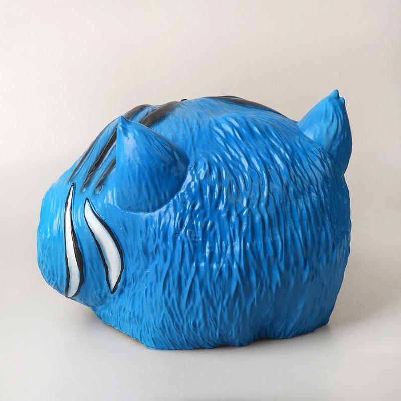 Anime Blue Tiger Latex Mask For Halloween Horror Headgear Cosplay Costume Accessories Props Funny Masks For Adult Headgear Gift