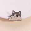 Cartoon Cute Kitten Badge, Personalized Cute Pet Badge Clothing Accessories, Chest Flower Backpack Fixed Decoration Animal Collar Needle.