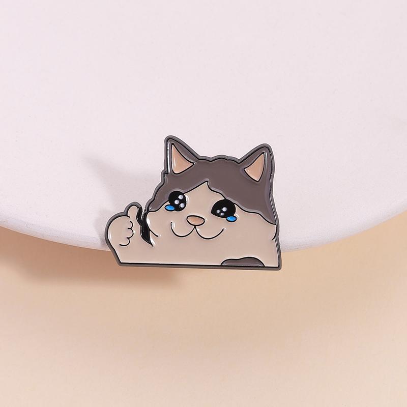 Cartoon Cute Kitten Badge, Personalized Cute Pet Badge Clothing Accessories, Chest Flower Backpack Fixed Decoration Animal Collar Needle.