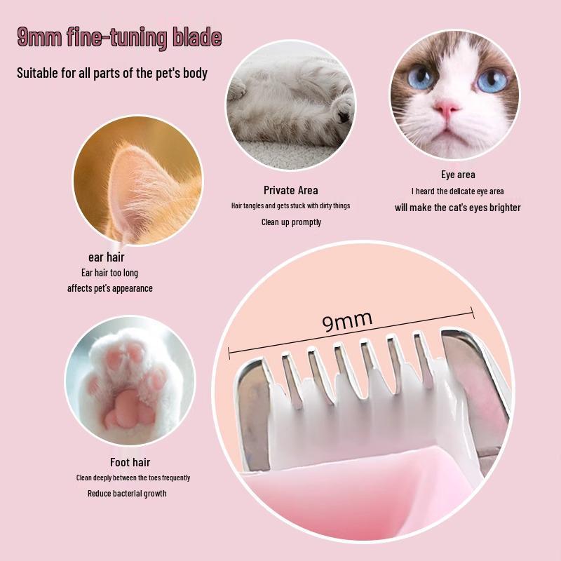 Electric Pet Hair Trimmer with Light for Cats & Dogs