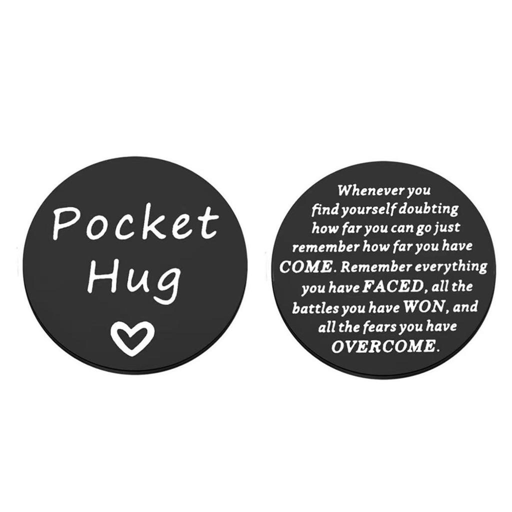 Black Pocket Hug & Decision Coin Gift
