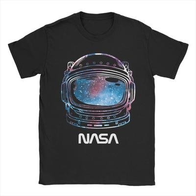 Fashion Space NASA Galaxy Lineart T Shirt Unisex Crewneck Short Sleeve Top Tee  100%Cotton Summer Clothing
