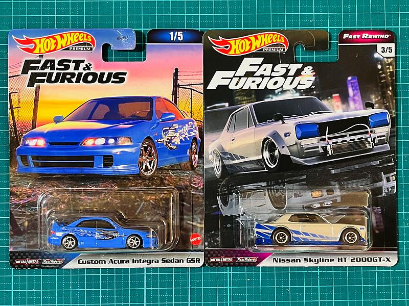 Hot Wheels Custom Acura Integra Sedan GSR Nissan Skyline HT Custom Acura Integra Sedan Nissan Skyline / 2000GT-X