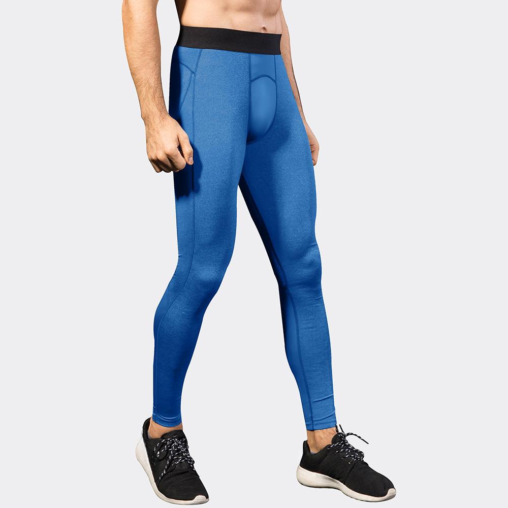 Men's Black Sports Pants Tight Training Active Pants & Tights Fitness Running Mesh Splicing Speed Drying Elastic Tight Pants 1040
