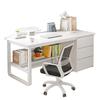 Simple Integrated Computer Desk with Cabinet for Bedroom or Apartment