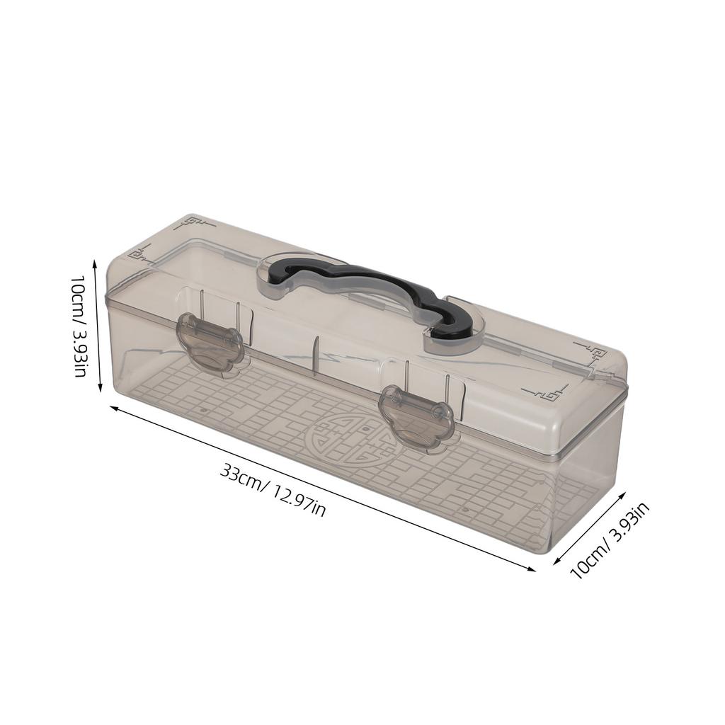 Transparent Large Capacity Sewing Storage Box Clear Plastic Portable Organizer Handheld Case for Needlework Crafts Art Supplies