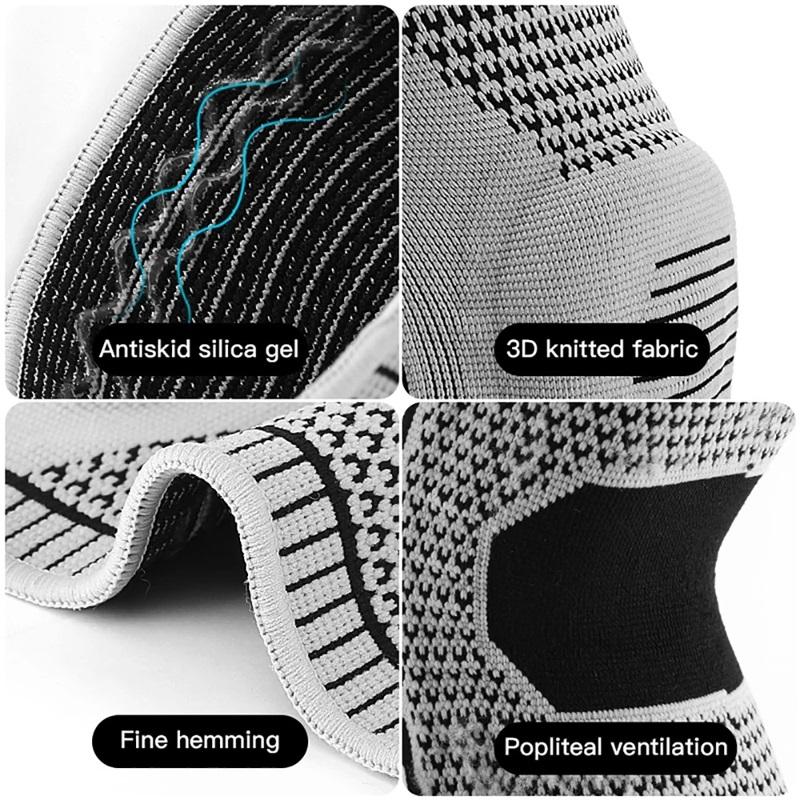 1PC Silicone Knee Pads Strap Patella Medial Support Meniscus Compression Knee Braces for Running Sport Knee Protection