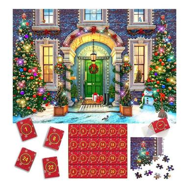 Weihnachts-Adventskalender Puzzle 2026 Weihnachtspuzzle Begrüßung der Geburt Jesu 1008 Teile Weihnachts-Puzzles Countdown