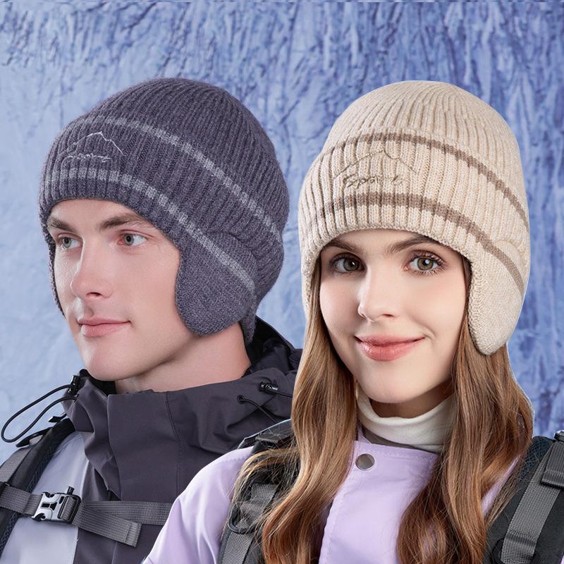 Зимняя вязаная шапка для защиты ушей — фото 3