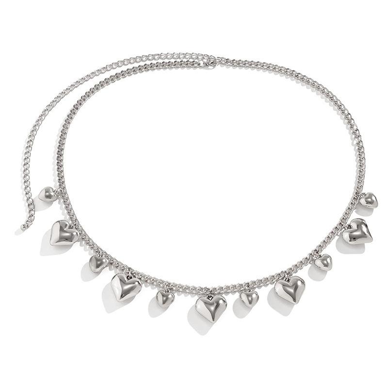 Bohemian Heart Waist Chain for Women Body Chain Vintage Ethnic Style Chain Belt Simple Decoration Accessories