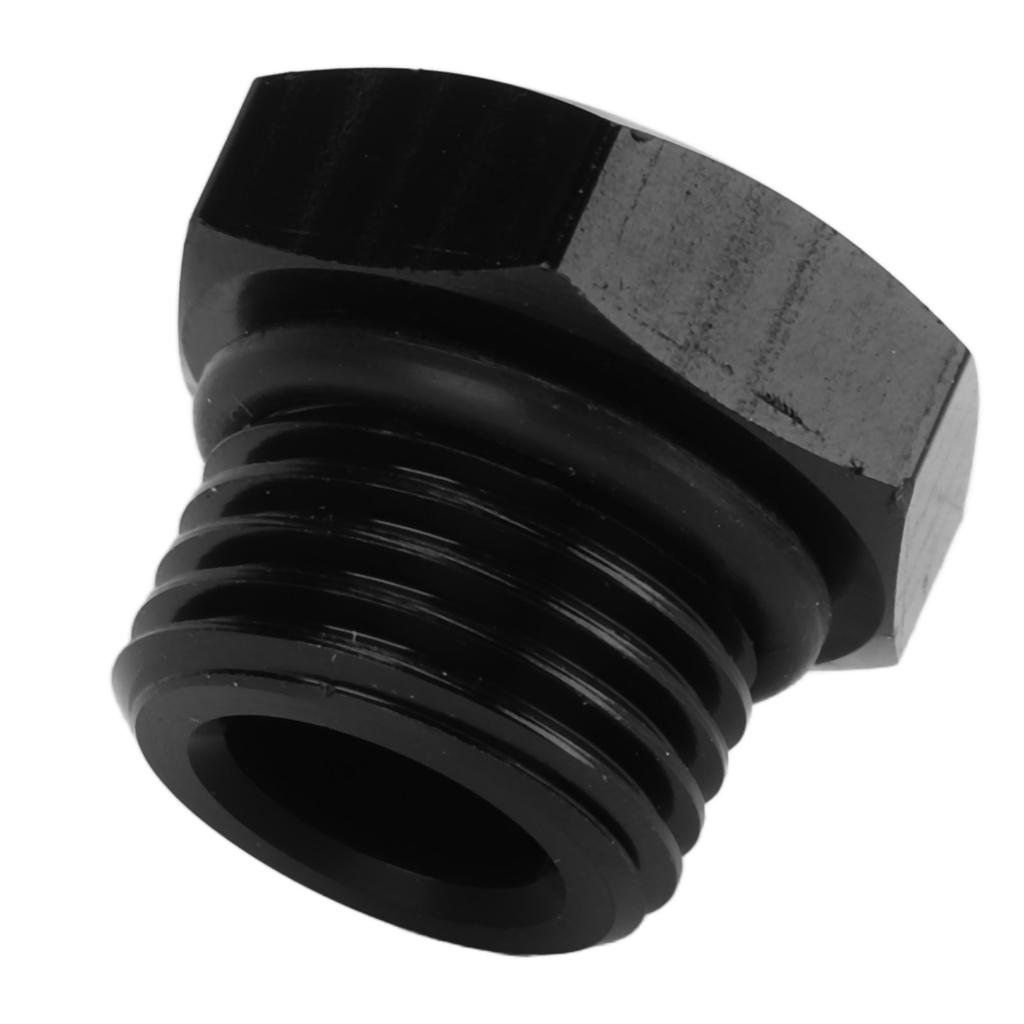 Block Off Plug Fitting Adapter Male Hex Steel Universal 4000PSI Black for VehicleAN6