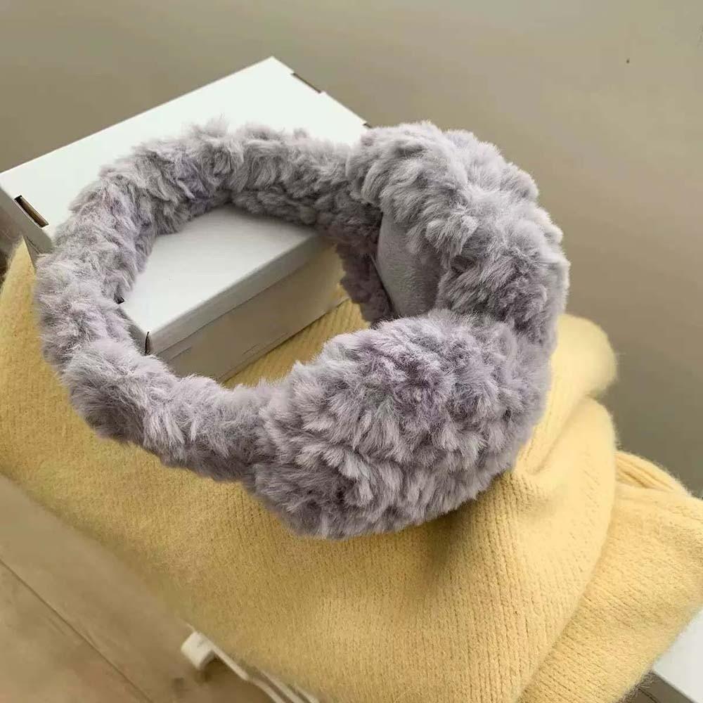 Soft Foldable Ear Cover Windproof Winter Thicken Earflap Solid Color Earmuffs Cold Weather