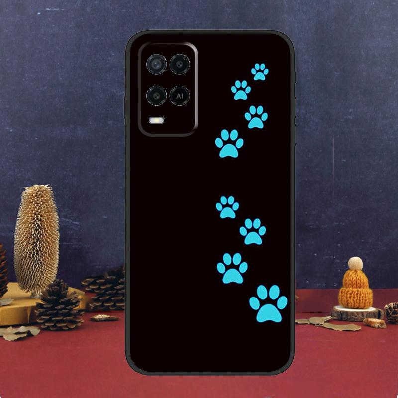Cat Dog Paws Case For Oppo A5 Pro A6 A15 A18 A38 A58 A78 A98 A54 A74 A94 A17 A57 A80 A60 A40 A16 A76 A96