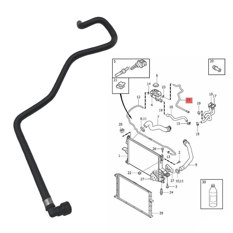 Coolant Recovery Pipe Car Water Tank Kettle Return Hose 31274507 31657960 30792232 3131934 For VOLVO XC90 MK1 07-14