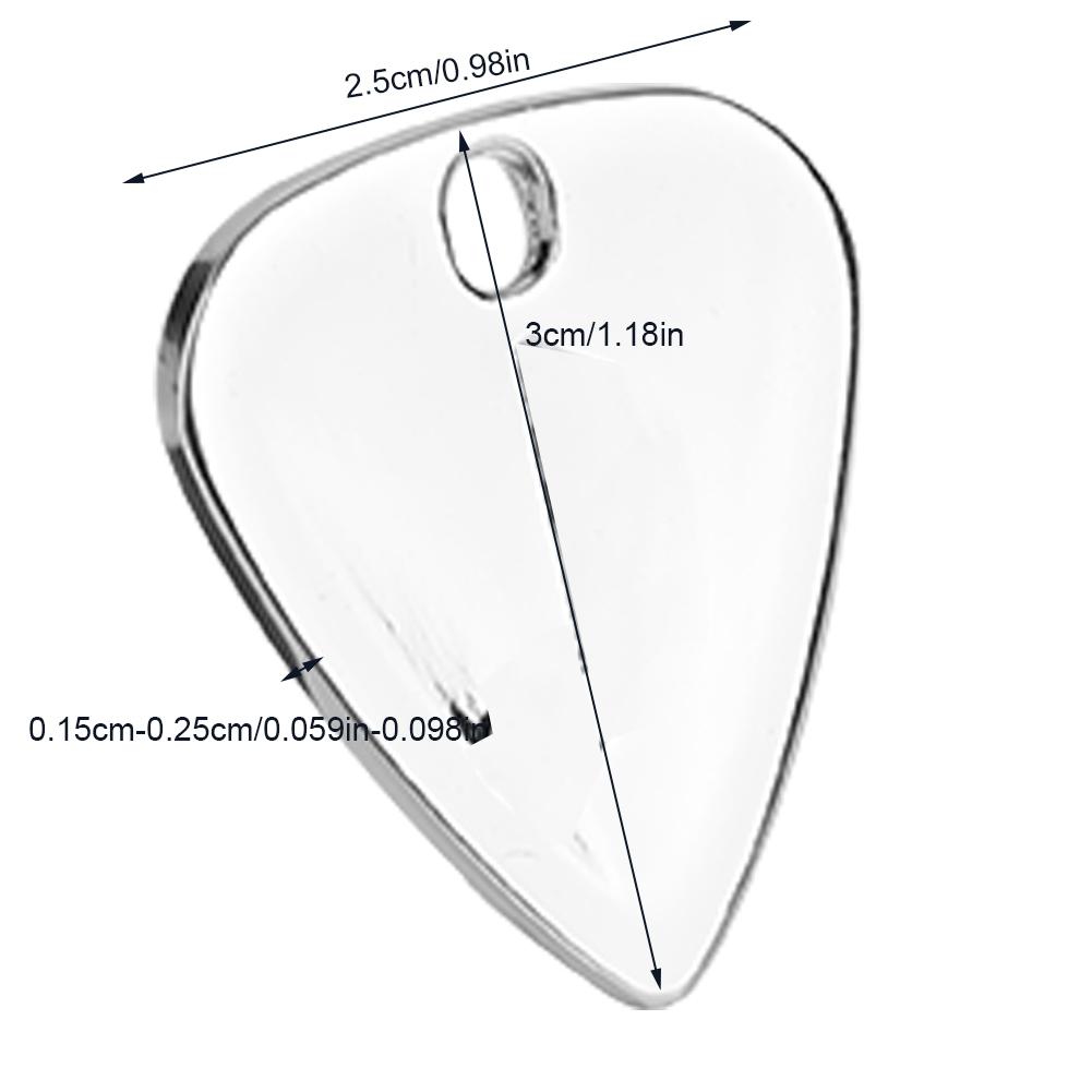 5 Pcs Metal Pick Plectrum for Guitar Musical Instruments Accessory(Silver)