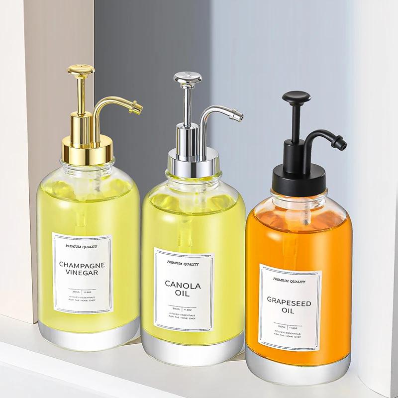 Glass 350ml Syrup Bottle Ketchup Squeeze Bottle for Squeezes Bar Accessories Water Bottles Sauces Mayonnaise Squeezer Sauce Home