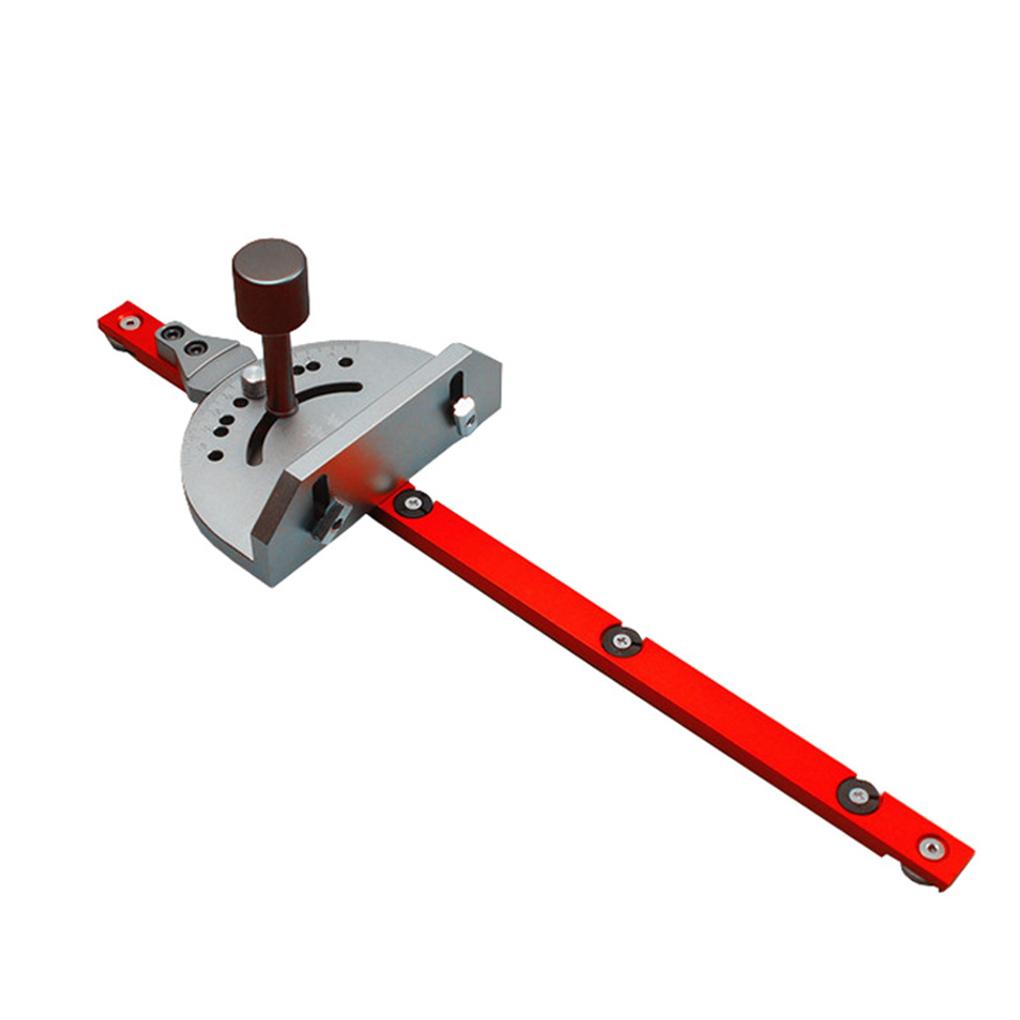 

Деревообрабатывающий инструмент, высокопрочный угловой измеритель, линейка для резки под углом, линейка для распиловки с метрической шкалой, алюминиевая вставная пластина для ограждения