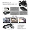 Exhaust Muffler Carbon Fiber 1.52 Inlet with Removable DB Killer for Street and Sport Motorcycles and Scooters Featuring 3851mm