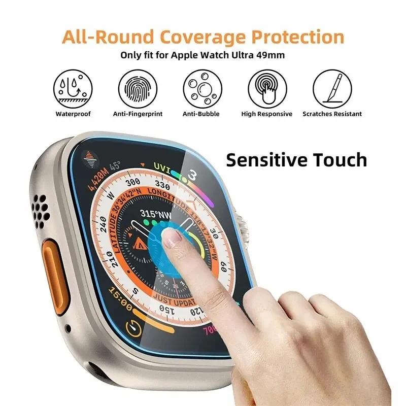 Tempered Glass For Apple Watch Ultra 2 49mm Anti-Scratch Screen Protector for iWatch Ultra Seconds installation Protective Film