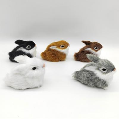 Simulação Coelho Pelúcia Brinquedo Crianças Cognição Modelo Estatueta Realista Peludo Animal Boneca Frango Presente de Páscoa Crianças