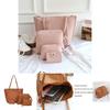 Exquisite Handbag Set For Women With Lychee Pattern In 4 Pieces