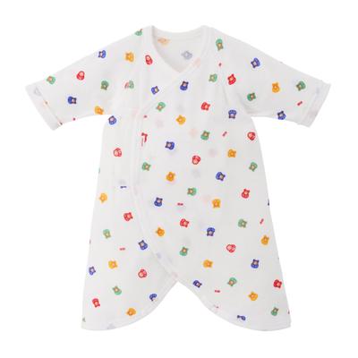 MIKI HOUSE Combi Baby Made In for Boys and Size Multicolor Undershirt, All-Over Print, 100% Cotton, Japan, Girls, Newborn, 40-2336-145, 60-70cm,