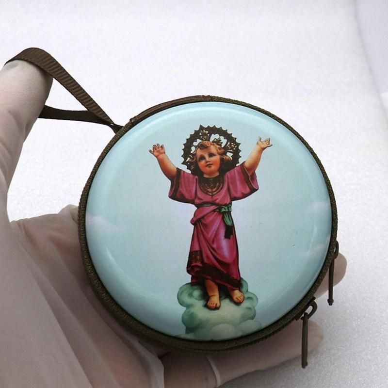 Catholic Rosary Pouch Religious Jewelry Storage Box Coin Purses Rosary Prayer Bag Religious Jewelry Storage Box Gift