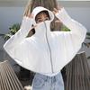 1 pezzo Felpa Estiva Donna Protezione Solare Femminile Colore Unico Sottile Seta di Ghiaccio Protezione UV Manica Lunga Giubbotti Traspirante Camicia Abbigliamento