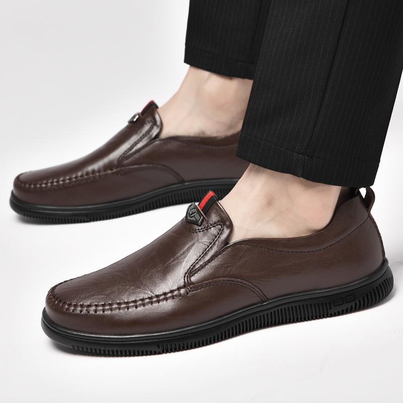Brand Classic Men's Slip-on Shoe Men's Casual Leather Shoes Luxury Genuine Leather Men's Shoes Fashion Sports Shoes