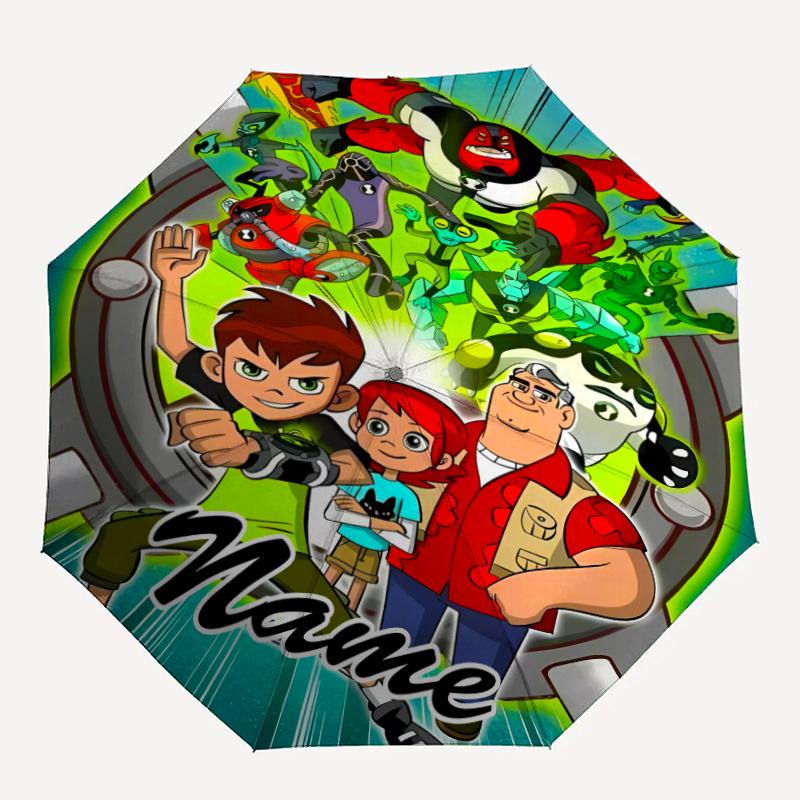 Personalized Name B-Ben10 Print Umbrella - Automatic Open/Close, Eight-Rib Durable Frame, Automatic Folding Umbrella