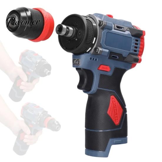 Rechargeable Lithium Battery Drill 16.8V Cordless Drill, Maximum Torque 45Nm, Electric Driver with Ergonomic Professional Impact Set Grip, Handheld