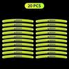 5/10/15/20Pcs Car Wheel Hub Sticker High Reflective Stripe Tape For Renault TDACIA Logan Scenic Loguna Kadjar Twingo Accessories