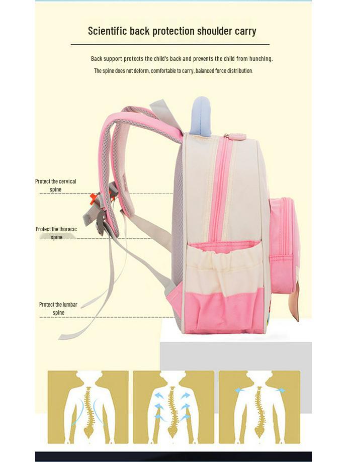 Kızlar İçin Sevimli Mantar Anaokulu Sırt Çantası - Geniş Kapasiteli, Hafif, Çizgi Film Tarzı, Basınç Azaltıcı Tasarım