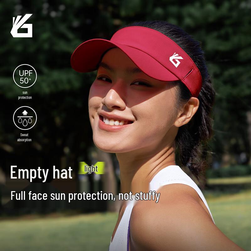 Унисекс открытая беговая кепка-козырек Yuebu One Size Adjustable (52-64cm)