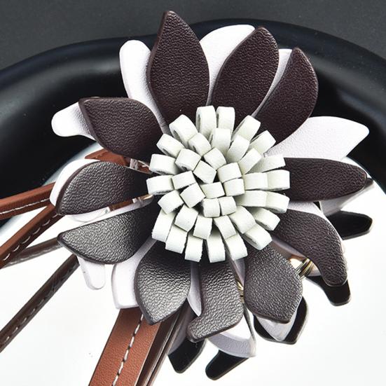Bag Pendant Imitation Sunflower Leather Crossbody Bag Shape Hand-Cut Pendant Bags Keys