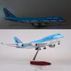1/150 Scale B747 Korean AirAsia Airlines Diecast Plastic Resin Plane Model W  Light & Wheel Landing Gear For Collection And Gift