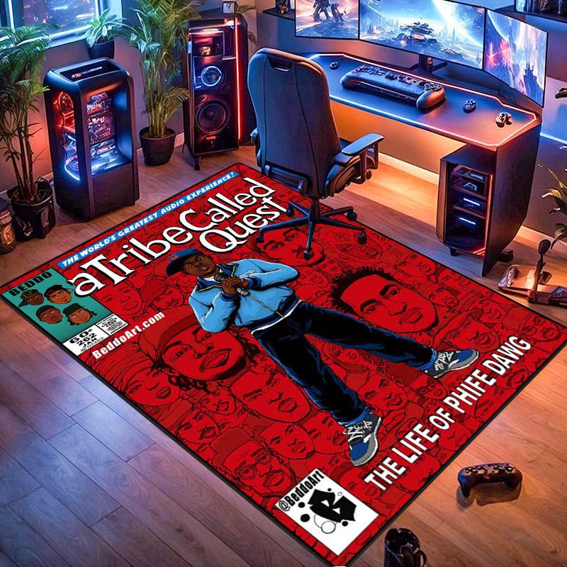 Hip-Hop-Rapper-Teppich, geeignet für Wohnzimmer, Schlafzimmer, Spielzimmer, Computerraum und Heimdekoration.