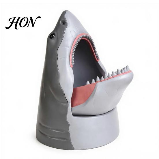 Shark Themed Box Snack Bowl Desk Organizer, Head Jewelry Candy Decorative Storage Container Box, Desktop for Home Office Party Serving Dish