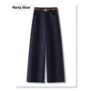 Brown straight wide-leg pants for women, 2026 new spring and autumn style, drapey suit pants, casual pants with a relaxed and casual feel