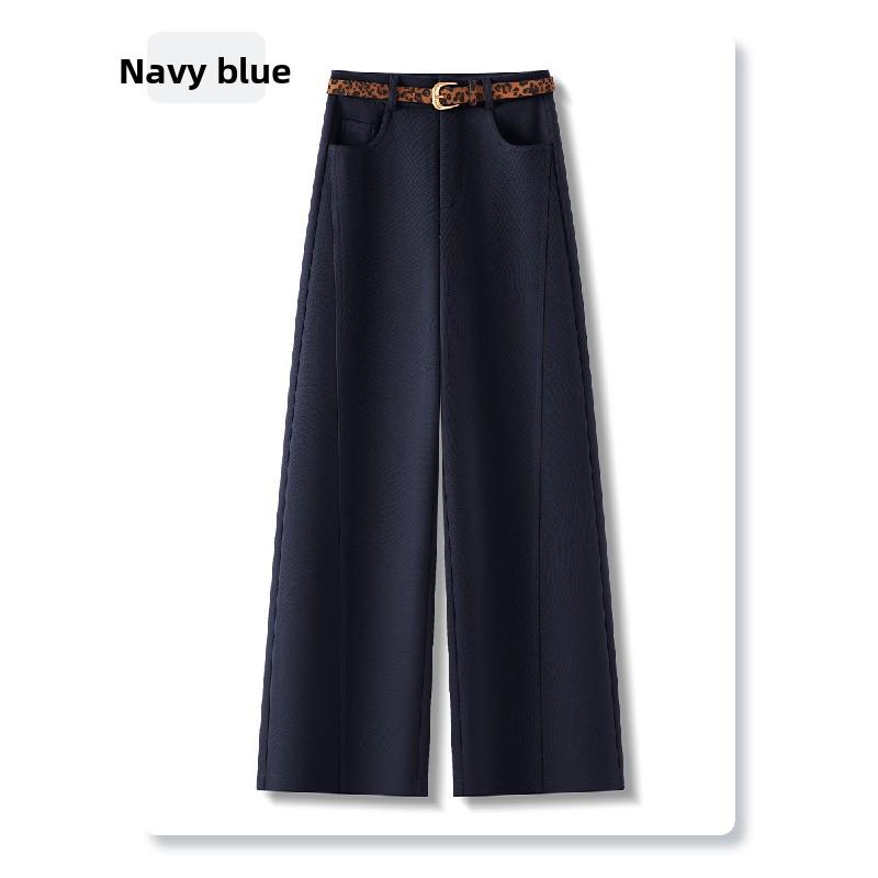 Brown straight wide-leg pants for women, 2026 new spring and autumn style, drapey suit pants, casual pants with a relaxed and casual feel