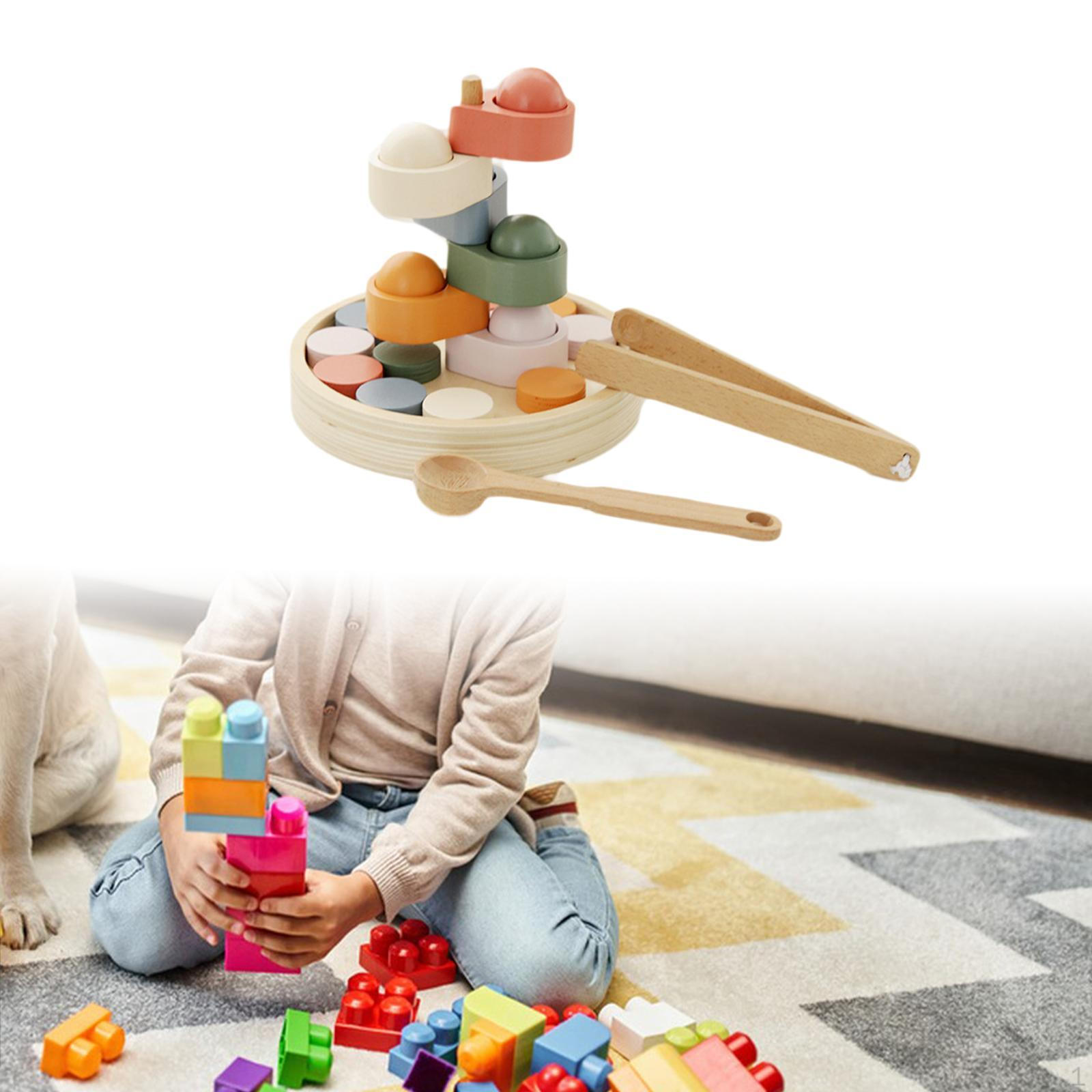 

Цвета Сортировка Сопоставление Обучающие Игрушки, Игра на Мелкую Моторику Счет Монтессори Игрушка Деревянная