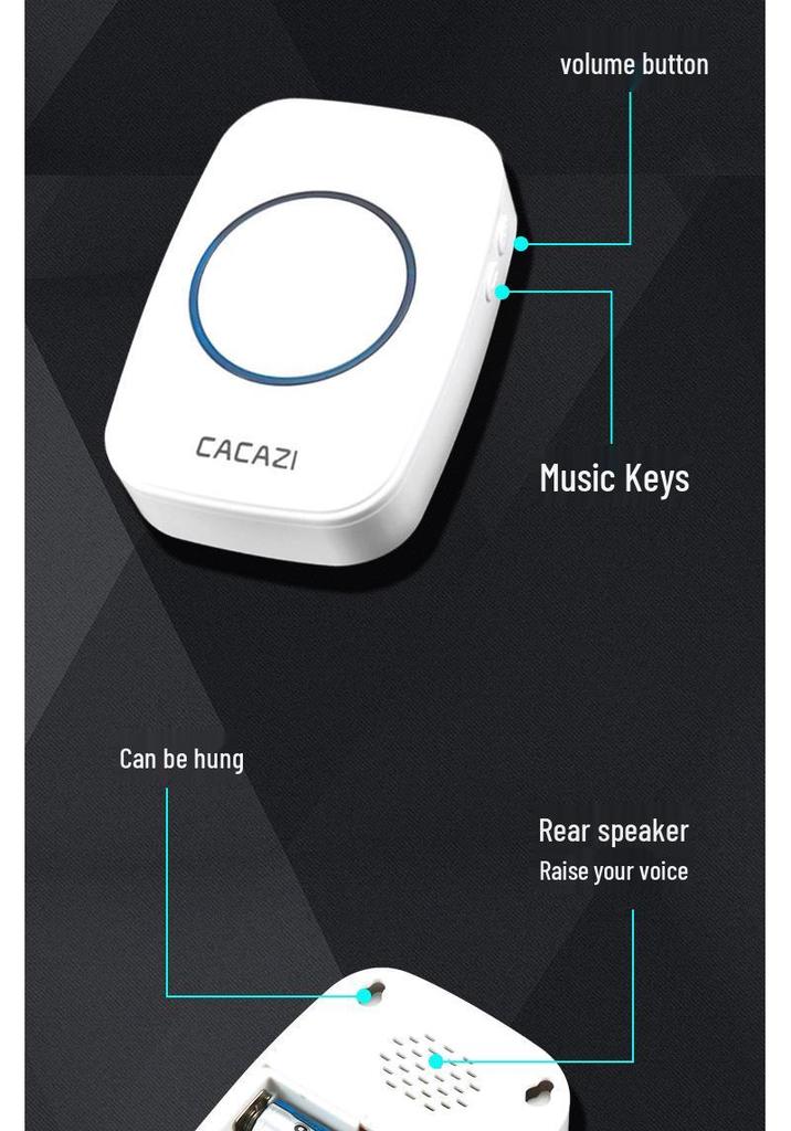 86 Type Wireless Doorbell with Call Button, Battery Powered, One-to-One Remote Control, No Wiring Needed
